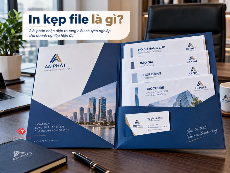 In kẹp file chuyên nghiệp đựng hồ sơ năng lực, báo giá và tài liệu doanh nghiệp