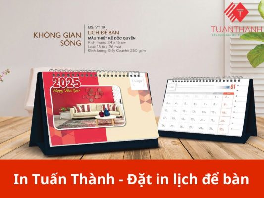 dịch vụ in lịch để bàn tại in tuấn thành