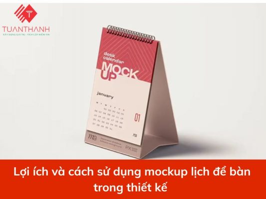 mockup lịch để bàn