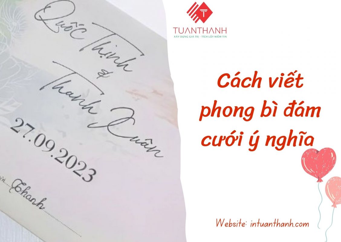 Cách viết phong bì đám cưới ý nghĩa