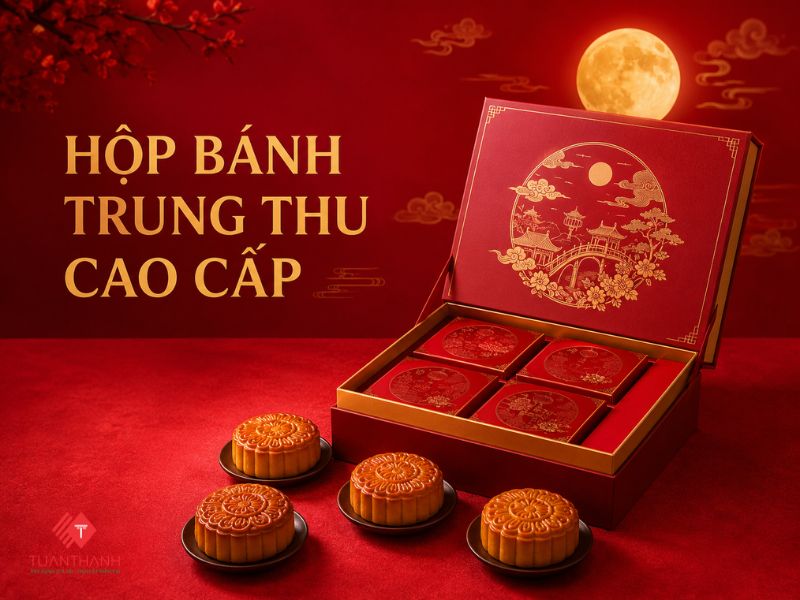 Hộp bánh Trung thu cao cấp – Thiết kế, in theo yêu cầu 10 Hộp bánh Trung thu cao cấp thiết kế sang trọng