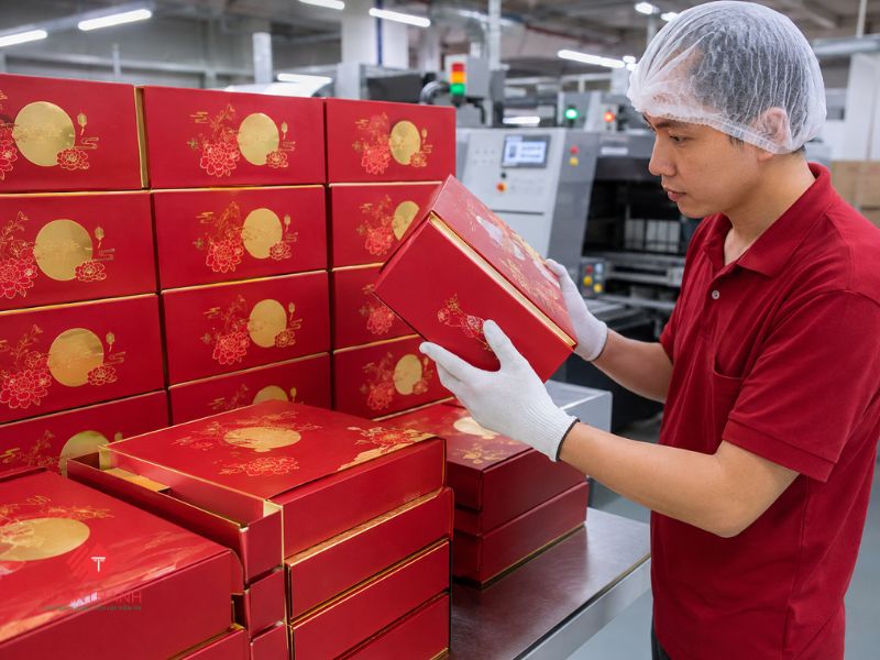 Hộp bánh Trung thu cao cấp – Thiết kế, in theo yêu cầu 11 Quy trình kiểm tra hộp bánh Trung thu trước khi giao