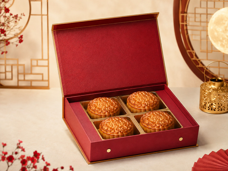 Hộp bánh Trung thu cao cấp – Thiết kế, in theo yêu cầu 4 Hộp bánh Trung thu nắp lật nam châm sang trọng