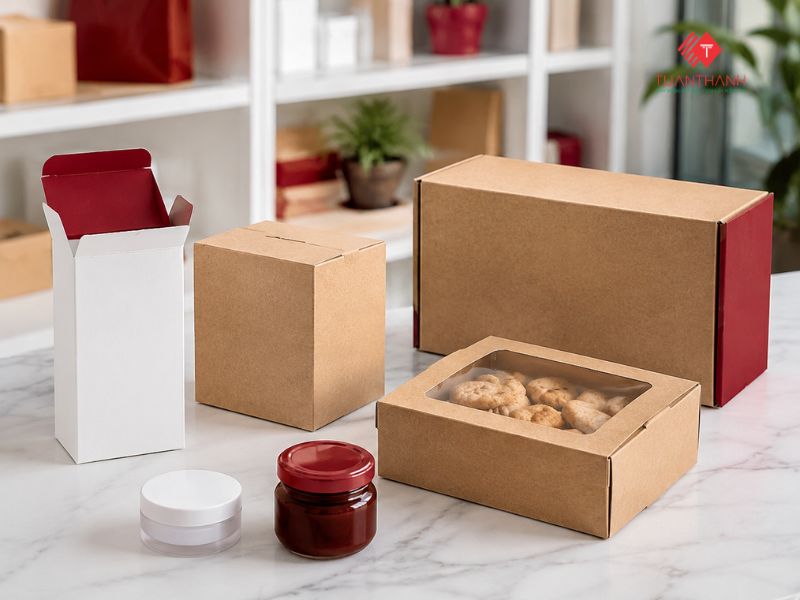 Hộp nắp cài, hộp Kraft và hộp giấy có cửa sổ