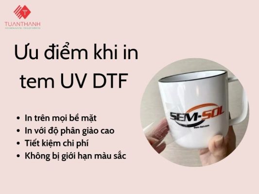Ưu điểm khi in tem UV DTF