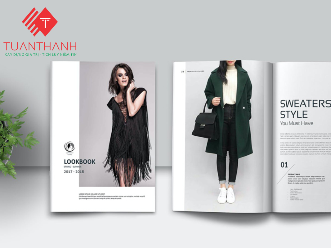 Trang đôi của một catalogue thời trang