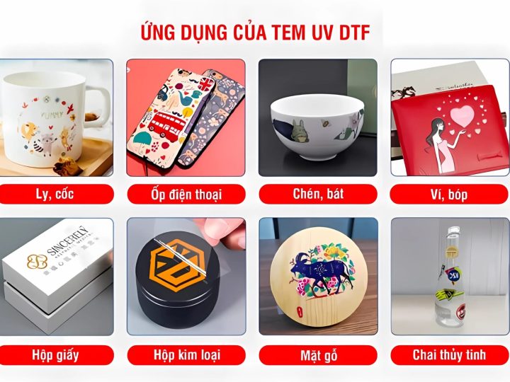 In tem nhãn decal UV DTF