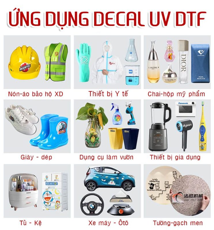 ỨNG DỤNG DECAL UV DTF