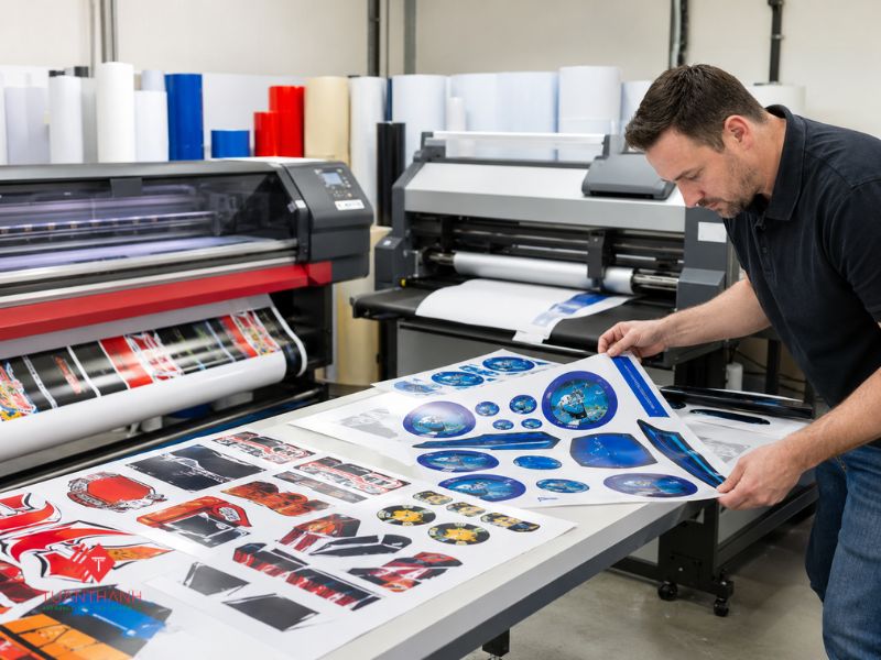 Quy trình in và bế decal theo yêu cầu