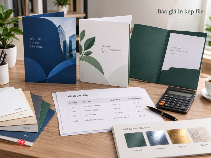 Báo giá in kẹp file tại Hà Nội theo số lượng, chất liệu và gia công