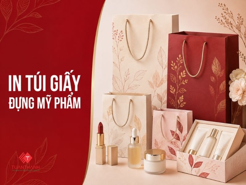 In túi giấy đựng mỹ phẩm theo yêu cầu tại Hà Nội