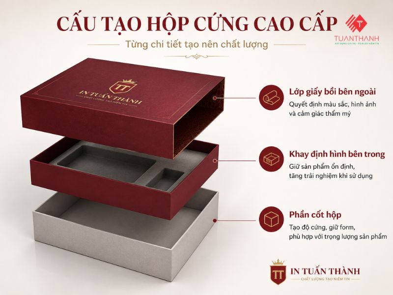 In hộp cứng cao cấp theo từng loại sản phẩm