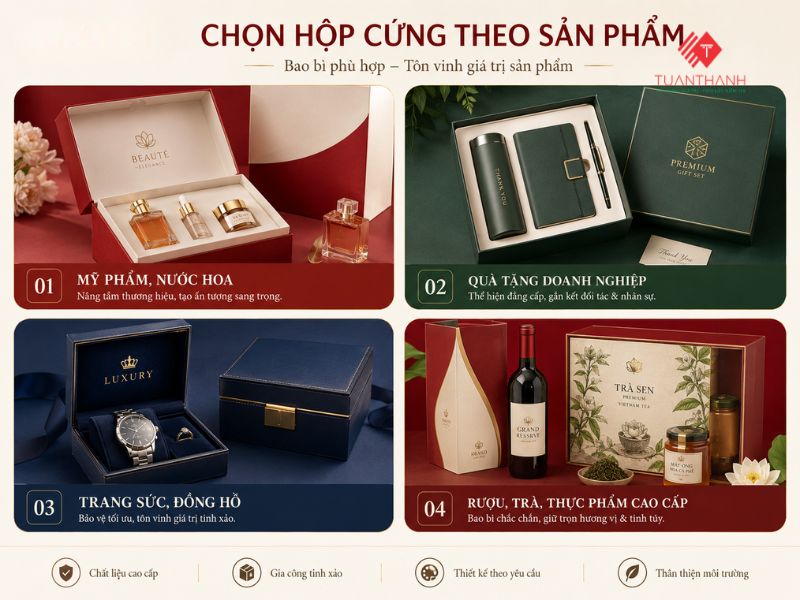 Các kiểu in hộp cứng cao cấp phổ biến hiện nay
