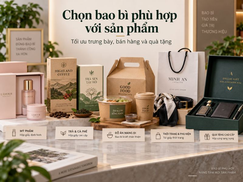 Xưởng sản xuất bao bì tại Hà Nội, thiết kế theo yêu cầu 2 Xưởng sản xuất bao bì tại Hà Nội tư vấn chọn bao bì phù hợp cho mỹ phẩm, trà, thực phẩm, thời trang và quà tặng