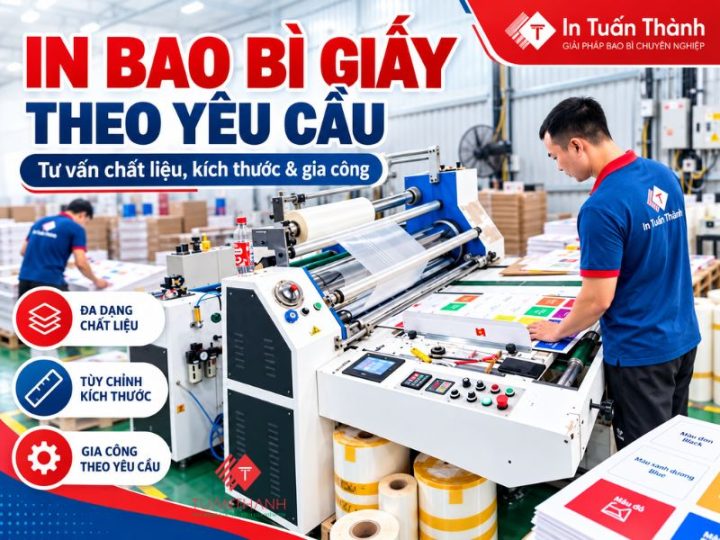In bao bì giấy theo yêu cầu: 7 lưu ý để chọn đúng quy cách 11 In bao bì giấy theo yêu cầu tại Hà Nội với hệ thống máy gia công công nghiệp, hỗ trợ tùy chỉnh kích thước, chất liệu và hoàn thiện bao bì.